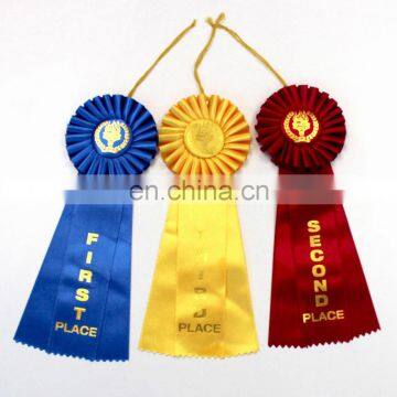 Eco-friendly award ribbon rosette flower