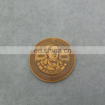 2017 customized antique gold metal coin as souvenir gift