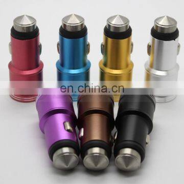 Dual USB Port Alloy Skin 5V 3A Auto Lighter Power Source Mobile Travel Charger photo-2