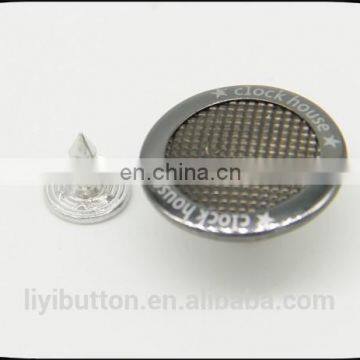 hot sale black nickel combined laser mesh shank jeans button for jeans