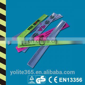 High visibility reflective bands slap wrap snap on armband