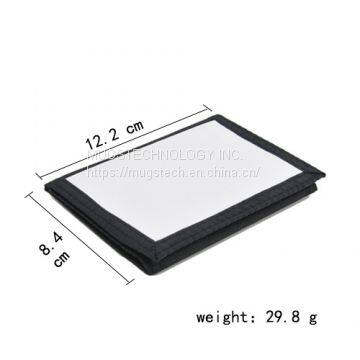 Sublimation Fabric Folded Thin-Short Wallet-Black