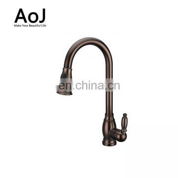 New Designer Single Handle Pull Out 2 Function Sprayer Polished Kitchen Tap Mixer Faucet photo-5