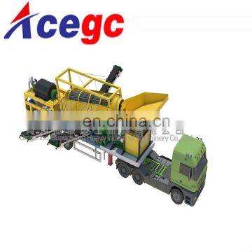 Capacity 100-150m3/h mobile sand stone washing & gold separating plant