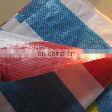 Red White Stripe Heavy Duty Poly Market Stall Tarpaulin, various sizes available