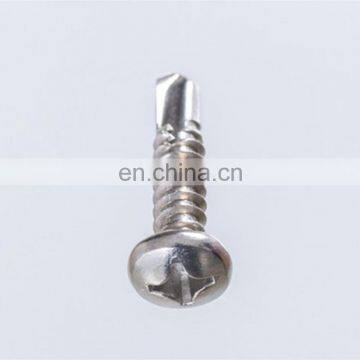 Mushroom head machine thread cross drive self drilling SS screw