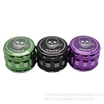 D63MM&H50MM aluminium alloy 4-layers  white line   kito logo printed  smoking grinder tobacco grinder  smoking  accessories