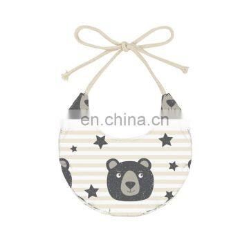New Style Printed Elephant Pattern Baby Boy Bib Lace-up Cotton Baby Bib photo-6