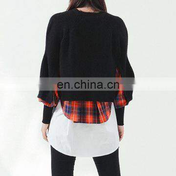 TWOTWINSTYLE Female Sweaters Patchwork Long Sleeve High Waist FASHION photo-6