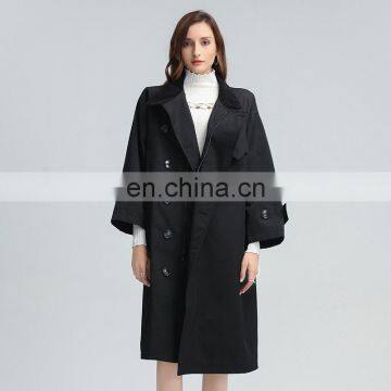 TWOTWINSTYLE Windbreaker For Women Turtleneck Long Sleeve Sashes Large Size Loose Casual Elegant photo-4