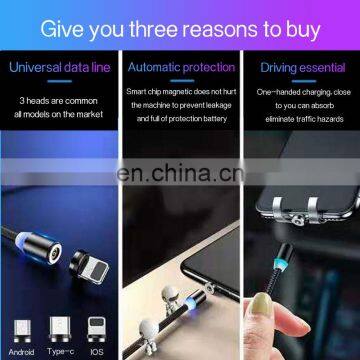 Flowing Light Led Magnetic Charging Cable Micro Usb Type C Magnet Usb Cable Streamer Phone Charger Cable For Iphone photo-6
