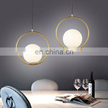 Glass Globe Chandelier Bedside Retro Decorative Pendant Lamp photo-2