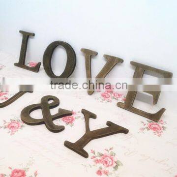 Accept OEM cheap antique plywood craft letters,vintage wooden letter