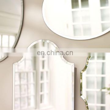 4mm customized frameless bathroom mirror with straight edge