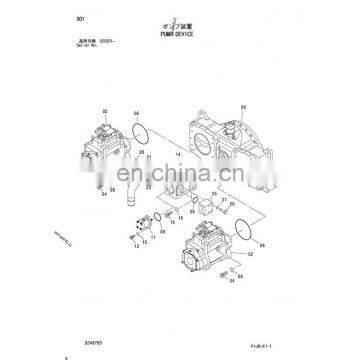 FOMI 4635645 EX1200-6 ZX650LC-3 ZX670LCH-3 ZX670LCR-3 ZX850-3 ZX850-3F ZX850LC-3-DH ZX870H-3 ZX870 Hydraulic Piston Pump