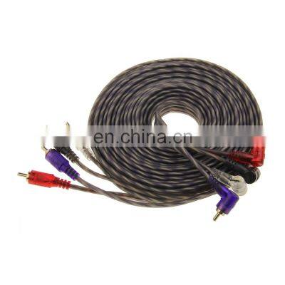 4Channels 8 Connectors 5M Twisted RCA Cables Interconnect Cable Audio Cable For Car Audio