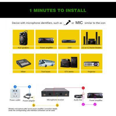 100% Original Snail K9 Wireless Microphone System, LCD Display, High Sound Quality, Remote Reception, Suitable for Meeting, Street Bar, Concert, Church and Other Places to Use photo-5