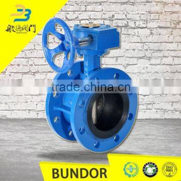 Size Double Flange Rubber Lined Butterfly Valve photo-4