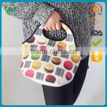 Neoprene Insulated Lunch Bag With Macaroon Pattern photo-3