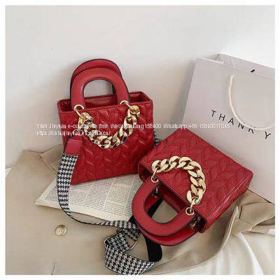 2021 Summer New Female Fashion Broadband Messenger Net Red Portable Square Bag photo-3