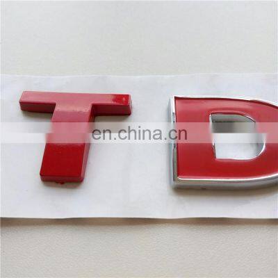 Custom 3D Plastic Nameplate Auto Lettering Decals Car Badge Emblem For TDI