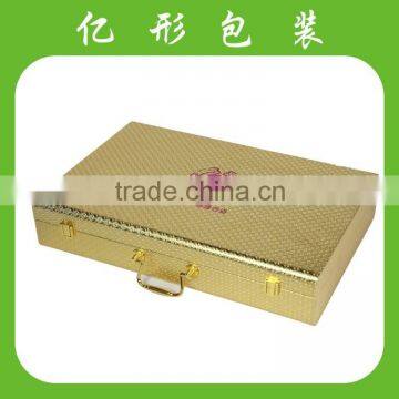 2015 Luxury Automatic Girls Cosmetic box Hand Made Leather Jewellery Box