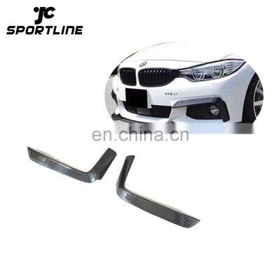 JCSPORTLINE Carbon Fiber F32 F36 Front Bumper Canard for BMW F32 F33 F36