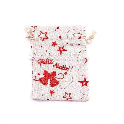 Christmas Gift Bundle Pocket Cotton Drawstring Candy Packaging Bag Halloween Gift Bag Christmas Decoration Bag photo-5