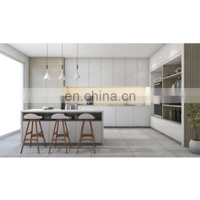 High gloss lacquer finish modern design kitchen cabinet