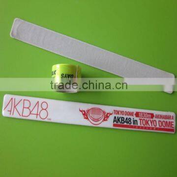 high quality customized promotional Ecofriendly slap band wide slap bracelet