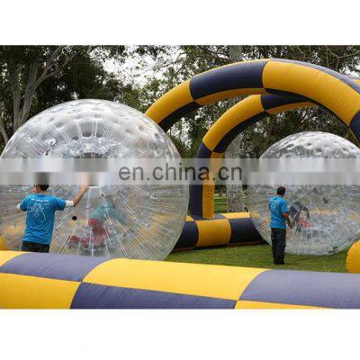 Top quality TPU or PVC game inflatable human hamster zorb ball for adults