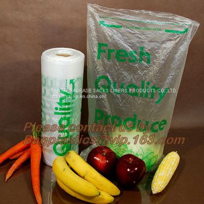 100% Biodegradable fruit fresh food Packaging Bags On Roll, Fresh Vegetables Food Fruit Storage Produce Bag on Roll bageas