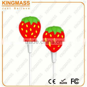 For kids special designed cartoon fruit earphone