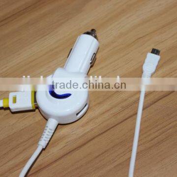 3.1A 3100mA 3in1 Vehicle Charger Android Device and Smart Phone Car Charger With 6 Feet Cable