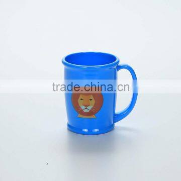 Reusable Cartoon Plastic Cups With Handle --Blue photo-2