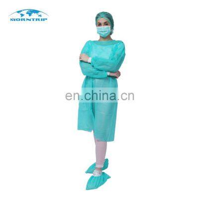 ICU Special Isolation Use Green Color Non Woven Disposable Visitor Gown