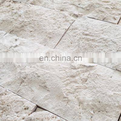Customizable New Fashion Luxury Model Premium Quality Light Travertine Split Face Tile Made in Turkey CEM-SF-01-15 photo-3