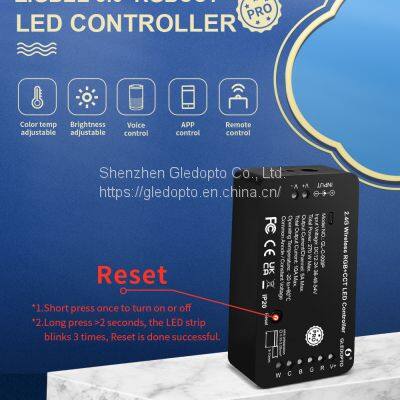 Gledopto New RGB+CCT LED Strip Controller/Receiver Light Dimmer and RGB+CCT Colors Adjustment photo-3