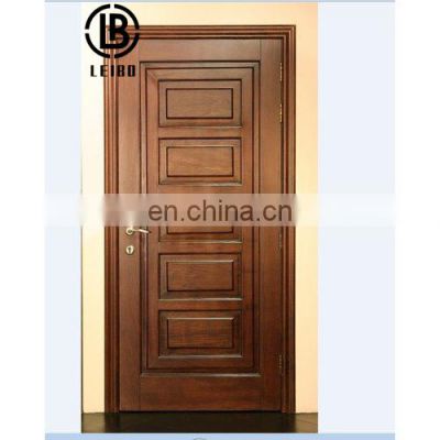 Hot Sale Solid Wood PVC Latest Design Dark Brown Durable Carving Swing Office Door Supplier