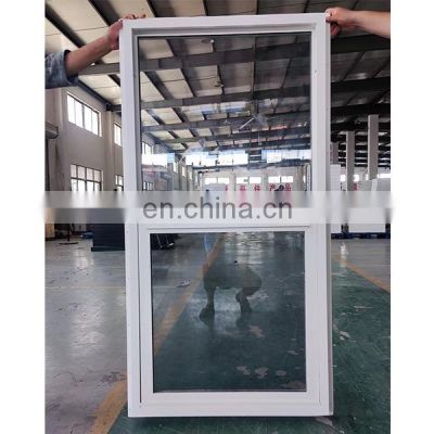 82 series Double Color American UPVC Single Hung + Tilt Window With Security Limiter  WEIKA New Product