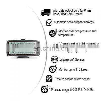 Promata Truck 200PSI 14BAR TPMS Internal Tire Pressure Monitoring Sensor System for Tip Lorry Heavy-duty Truck photo-2