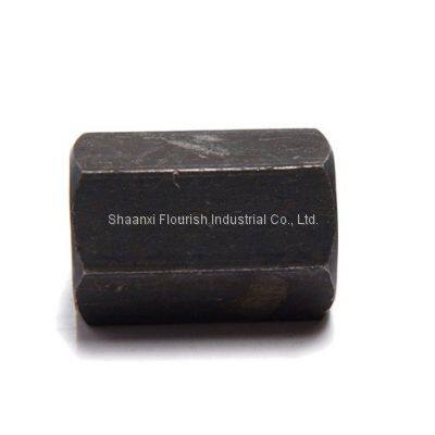 Black Zinc Plated Hexagon Lock Nut , Carbon Steel Hexagon Coupling Nuts photo-3
