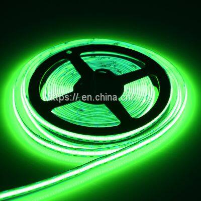 New 2023 Fashion 12W/M PCB 10MM Green LED Strip Light Landscape Decoration Lighting LED Strip COB