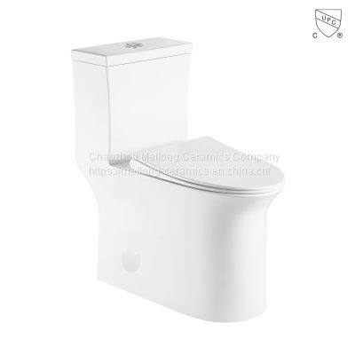 CUPC certified bathroom ceramic one piece skirted elongated toilet