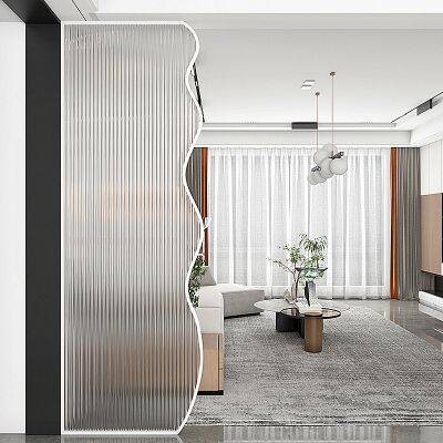 Modern Minimalist Decorative Living Room Divider Art Glass Partition Screen Indoor Partition photo-3