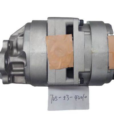 WX Factory direct sales Price favorable gear Pump Ass'y705-53-42010Hydraulic Gear Pump for KomatsuWA600-3