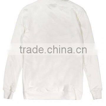 White Color Printed Sweatshirt/white Color Sweatshirt With Black Color Printing/custom White Color Sweatshirt photo-2