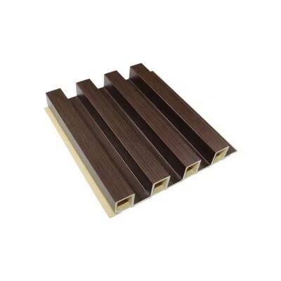 Wooden Grain PVC WPC Fluted Wall Panels For Decoration