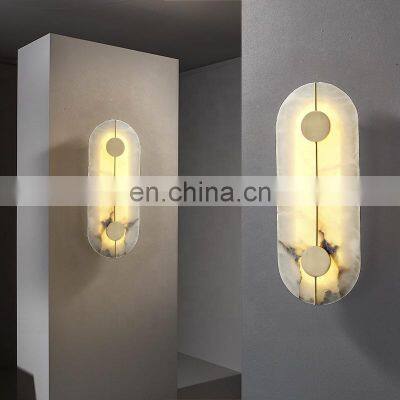 Bedroom Living Room Bedside Light Hotel Room Aisle Alabaster Wall Lamp photo-3