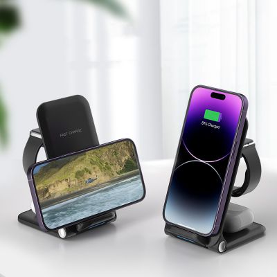 2024 VINOP Hot Selling Foldable 3 in 1 Wireless Fast Charger